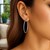 Thin Oval Hoop Earrings in 14k White Gold