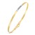 14K Yellow Gold Omega Diamond Bar Bracelet