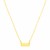 14k Yellow Gold Polished Mini Bar Necklace