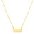 14k Yellow Gold Polished Mini Bar Necklace