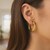 Twist Motif Graduated Hoop Earrings in 10k Yellow Gold