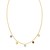 14K Yellow Gold Multi Gemstone Heart Necklace (1.50 mm)