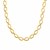 14k Two Tone Gold Oval Link Necklace with Contrasting Links