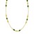 14K Yellow Gold Hexagon Malachite Inlay Links Necklace