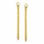 14k Yellow Gold Post Earrings with Texture Chain Dangles