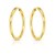 14k Yellow Gold Endless Round Hoop Earrings(2x21mm)