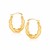 Oval Twist Hoop Earrings in 10k Yellow Gold