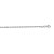 Diamond Cut Rope Anklet in 14k White Gold (2.25 mm)