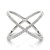 Diamond X Motif Ring in 14k White Gold (1/2 cttw)