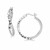 Twisted Diamond Cut Hoop Earrings in Rhodium Plated Sterling Silver (20mm)