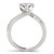 Fancy Spiral Motif Round Diamond Engagement Ring in 14k White Gold (1 1/8 cttw)