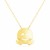 14k Yellow Gold Necklace with Hugs Emoji Symbol