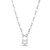 Sterling Silver Rhodium Plated Pad Lock Necklace