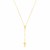 14k Tri Color Gold Rosary Style Necklace