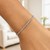 Solid Diamond Cut Rope Bracelet in 14k White Gold  (2.50 mm)