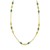 14K Yellow Gold Hexagon Turquoise Inlay Links Necklace
