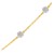Crystal Embellished Ball Stationed Bracelet in 14k Yellow Gold