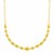 Faceted Bead and Chain Necklace in 14k Yellow Gold