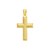 14K Yellow Gold Polished Beveled Cross Pendant
