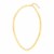 14k Yellow Gold 18 inch Necklace with Polished Petal Motifs