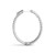 Double Sided Three Row Diamond Hoop Earrings in 14k White Gold (2 cttw)