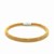 Yellow Gold Plated Popcorn Bangle in Rhodium Plated Sterling Silver (4.80 mm)