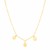 14k Yellow Gold Mom Necklace with Circle Drops