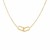 14k Yellow Gold Necklace with Interlocking Petite Rectangles