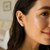 Polished Puffed Heart Earrings in 14k White Gold
