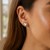 Polished Puffed Heart Earrings in 14k White Gold
