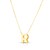 14K Yellow Gold Yours Truly Block Letter Initial R Necklace