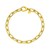 14K Yellow Gold Charm Lock Paperclip Chain Bracelet