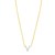14K Yellow Gold Mini Diamond V Initial Pendant Necklace