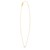 14K Yellow Gold Mini Diamond V Initial Pendant Necklace