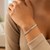 Woven Style Fancy Bracelet in 14k Tri-Color Gold (6.35 mm)