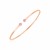 14k Rose Gold High Polish Diamond Cluster Bangle (2.00 mm)