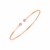 14k Rose Gold High Polish Diamond Cluster Bangle (2.00 mm)