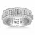 Modern Princess and Round Cut Diamond Eternity Ring in 14K White Gold