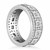 Modern Princess and Round Cut Diamond Eternity Ring in 14K White Gold