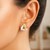 Triangle Shape with Curved Sides in 14k TriColor Gold