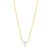 14K Yellow Gold Mini Diamond T Initial Pendant Necklace