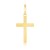 Small Polished Flat Cross Pendant in 14K Yellow Gold