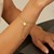 14k Yellow Gold Adjustable Lariat Style Heart Motif Bracelet (1.00 mm)
