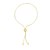 14k Yellow Gold Adjustable Lariat Style Heart Motif Bracelet (1.00 mm)