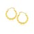 Bamboo Hoop Earrings in 10k Yellow Gold