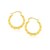 Bamboo Hoop Earrings in 10k Yellow Gold