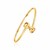 Bypass Bangle with Love Knots in 14k Yellow Gold