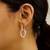 14K Rose Gold Interlocking Drop Hoop Earrings