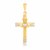Claddagh Motif Cross Pendant in 14k Two-Tone Gold