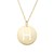 14K Yellow Gold Disc Initial H Pendant